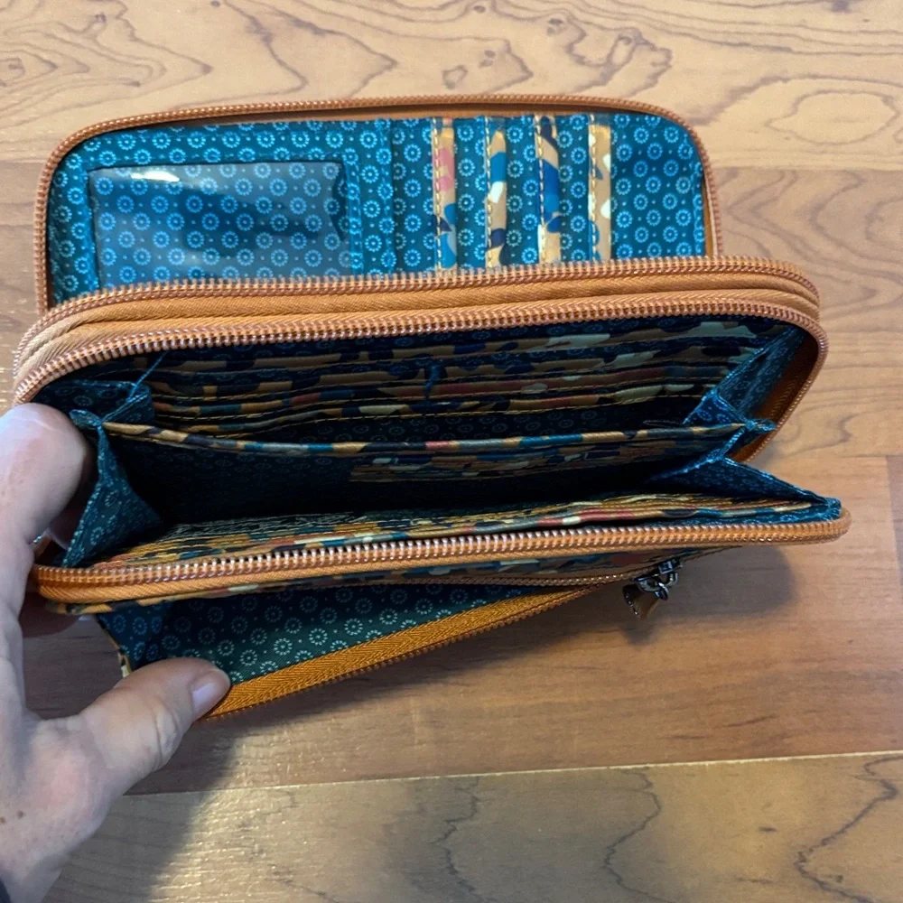 Floral Lug Nylon Wristlet Wallet - Picture 5 of 5